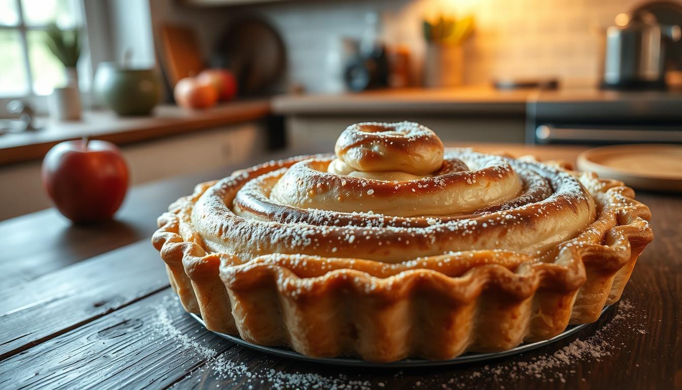 cinnamon roll apple pie