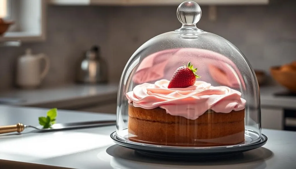 Strawberry cake with cream cheese frosting