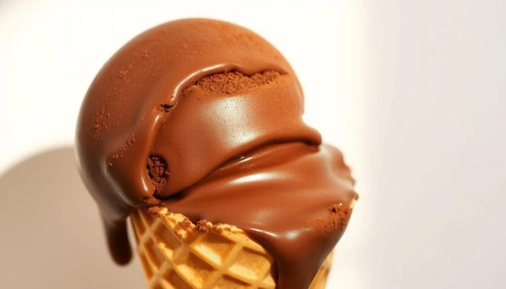 Chocolate ice cream scoop