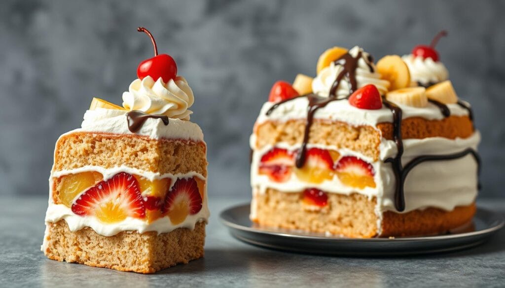 Banana split cake recipe