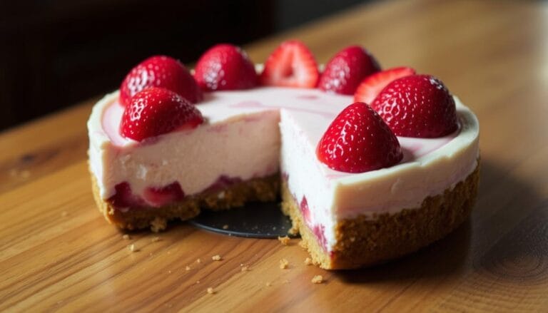 Strawberry crunch cheesecake recipe