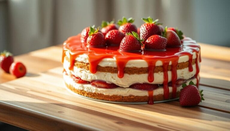 Strawberry cheesecake cake recipe